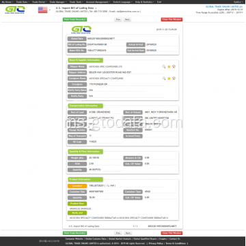 Amerika Syarikat Granule Import Data Custom